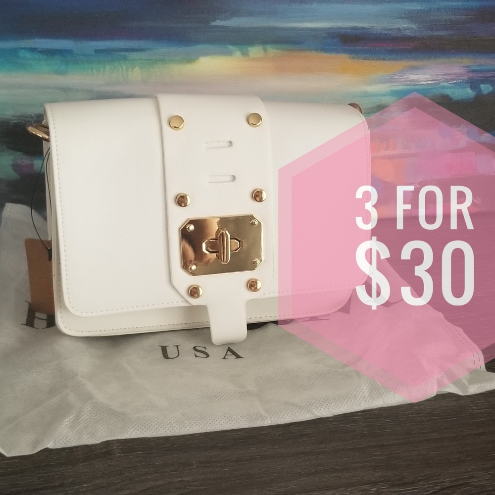 Hello 3AM White Keep Runnin' Mini Crossbody Purse